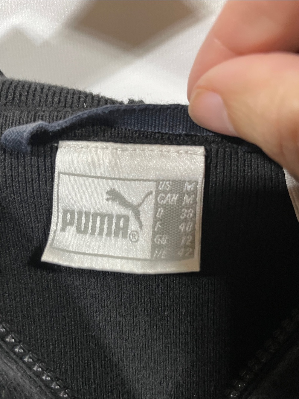 Vintage Y2K Puma Black Hooded Zip Sweater with Metallic Stripe - Picture 2 of 3